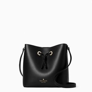 Black Kate Spade Sadie bucket purse